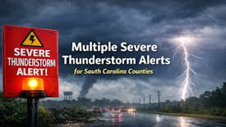 Multiple Severe Thunderstorm Alerts Issued for South Carolina Counties: